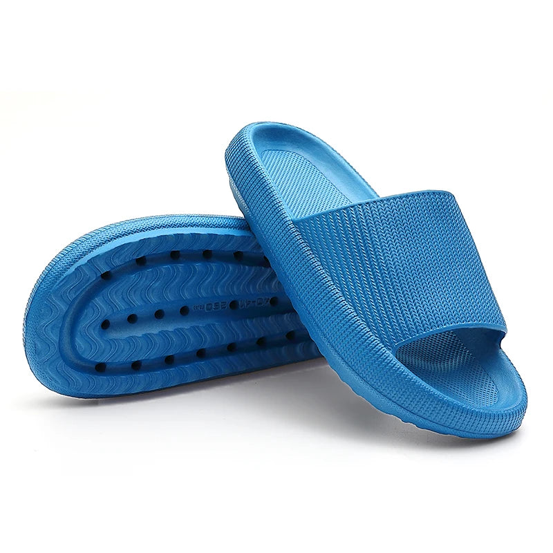 Cloud Cushion Slides Fashion Women Summer Soft Slippers Thick Platform Bathroom Home Men Indoor Non-slip Anti-slip Female  Amaijoin