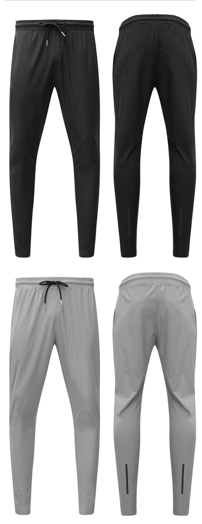 Gym Fitness Trousers Men's Pencil Pants Tight Jogging Running Breathable Quick-Drying Ice Silk Sports Wind Casual Fashion Pants  Amaijoin