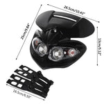 Load image into Gallery viewer, Universal Motorcycle Headlight 12V Bulb Head Lamp Fairing Motorcycle Lamp Of Street Fighter Dirt Bike Front Headlight Led Mask  Amaijoin
