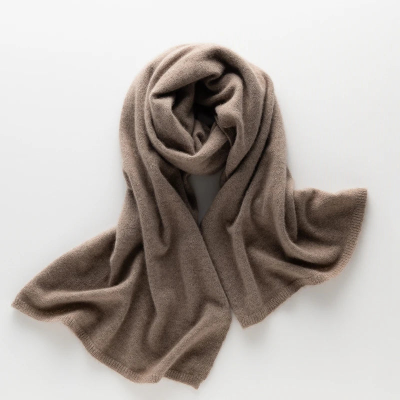 Women Scarf Winter 100% Goat Cashmere Knitting 180*45cm Scarves New Arrival Best Quality Soft and Fashion Scarf for ladies  Amaijoin