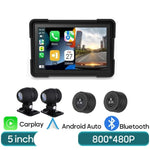 Carregue a imagem no visualizador da Galeria, Forefeel Motorcycle Carplay WaterProof 5 inch WiFi Wireless Android-Auto DVR Monitor Dash Camera GPS Navigation TPMS Bluetooth  Amaijoin
