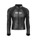 Carregue a imagem no visualizador da Galeria, NVIU Motorcycle Leather Jacket For Women Waterproof Motorbike Riding Jacket Wear-resistant Racing Jacket EVA Protection  Amaijoin
