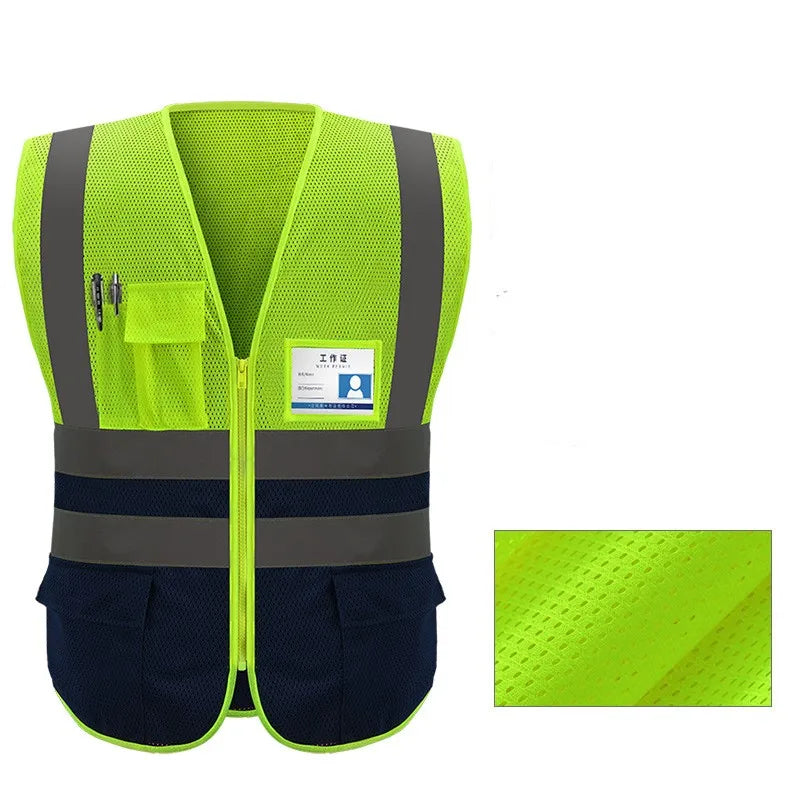 High Visibility Reflective Vest Working Clothes Motorcycle Cycling Sports Outdoor Reflective Safety Clothing Reflective Jacket  Amaijoin