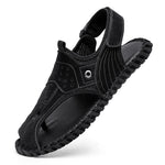 Carregue a imagem no visualizador da Galeria, Hollow Out Men Casual Summer Shoes Non-Slip Outdoor Sandals 2023 New Leather Beach Cool Sandals Classic Male Comfortable Loafers  Amaijoin
