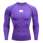 Load image into Gallery viewer, Men O-Neck Compression Shirt Gym MMA Long or Short Sleeve T-shirt Men&#39;s Fitness Bodybuilding Clothes Rashguard Sports Top Tees  Amaijoin
