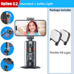 Carregue a imagem no visualizador da Galeria, FANGTUOSI Stabilizer Smart Facial Tracking with Removable Fill Light Phone Stand Wireless Selfie Stick Tripod for Live Streaming  Amaijoin
