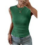 Carregue a imagem no visualizador da Galeria, Women&#39;s High Neck Tank Top 2024 Summer Casual Ribbed Knit Slim Fitted Basic Textured Sleeveless Shirts  Amaijoin
