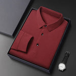 Carregue a imagem no visualizador da Galeria, New Men&#39;s Long Sleeve T Shirt Button Lightweight Lapel Loose Polo Shirt Solid Color Top  Amaijoin
