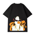 Carregue a imagem no visualizador da Galeria, ZAZOMDE Summer Men Tee Korean Fashion Retro Loose Letter Cartoon Tiger Short-sleeved Cotton T Shirt Oversized Tops Unisex Tees  Amaijoin
